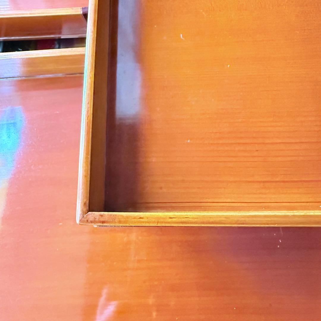 迎春感謝‼️キャラメル色‼️JAPAN 飛騨春慶塗飴色「胴張り御膳」5客木箱入