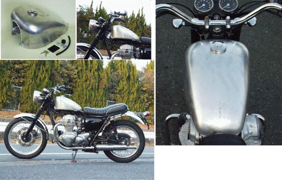 ビッグシーダー製　W650用アルミタンク T-4 塗装済み