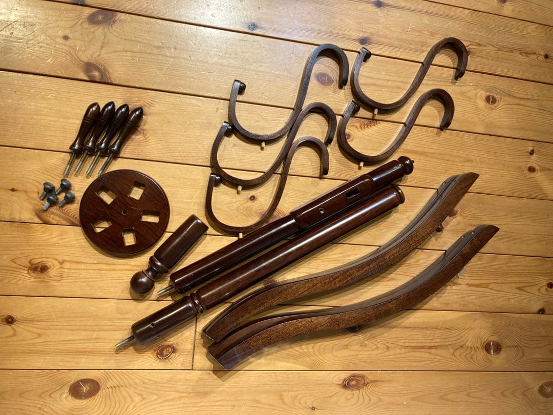 希少 ポールハンガー コロニアル ウッド UCHIDA ウチダ コードスタンド