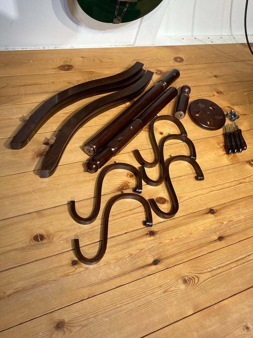 希少 ポールハンガー コロニアル ウッド UCHIDA ウチダ コードスタンド