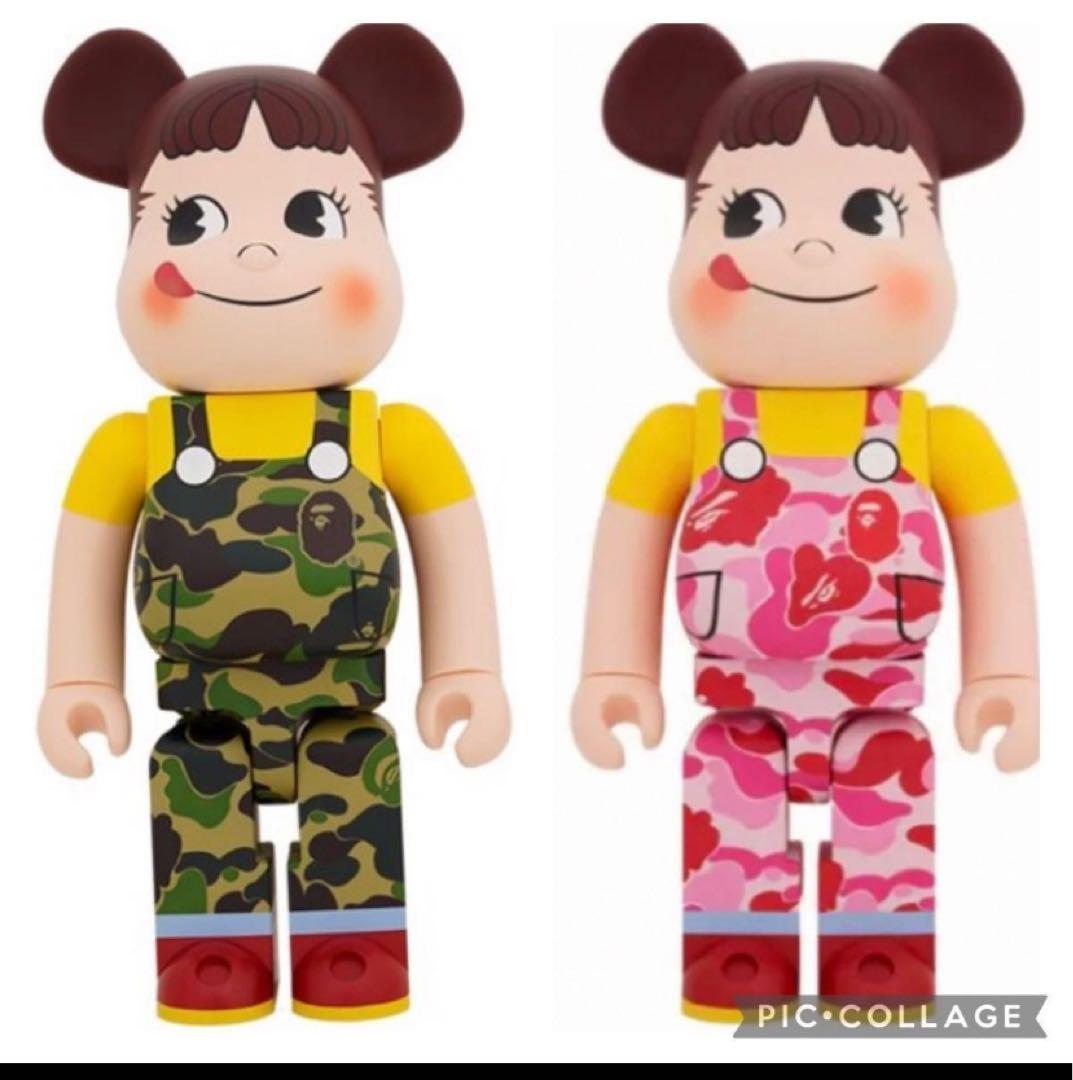 BE@RBRICK BAPE(R) × ペコちゃん 1000% グリーン　ピンク