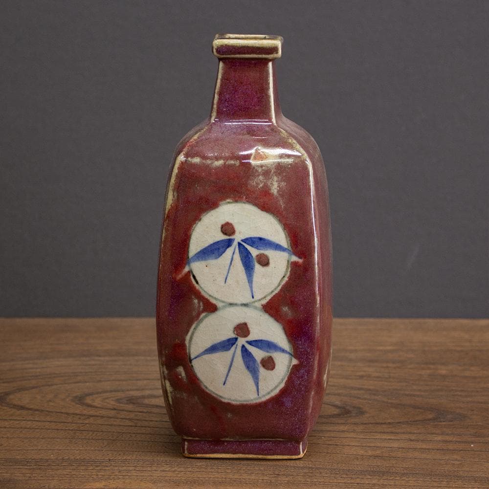 錦山焼 花瓶 フラワーベース 高さ23cm 民芸 昭和レトロ （2）