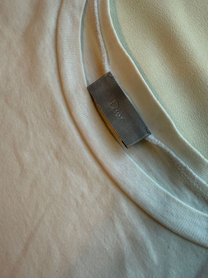 ブラピ　Dior ホワイト 刺繍Tシャツ　M ディオール