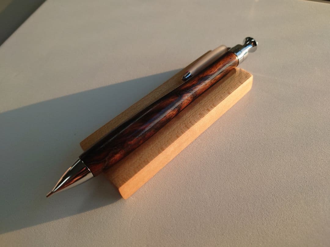 黒柿　シャープペンシル　新うるし　拭き漆