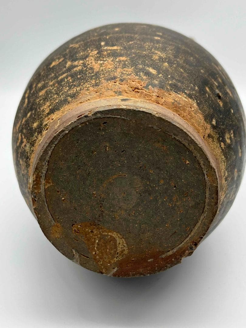 宋 古吉州窯黑釉執壺 水注 水滴　水指　水差し 古賞物　華道　香具(A-61)