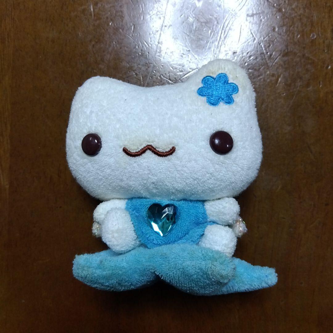 サンエックス　しあわせにゃんこ　ハート型宝石付きぬいぐるみ　平成レトロ