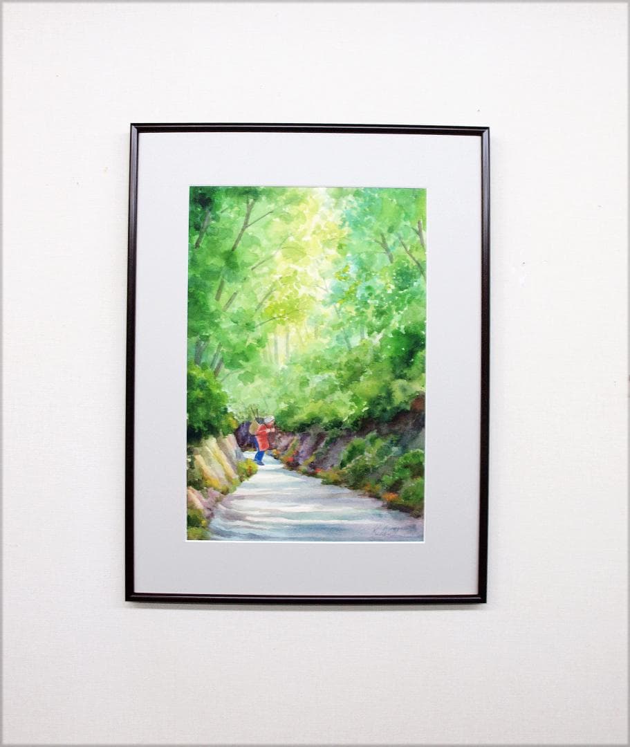 絵画「蝉時雨」　水彩画