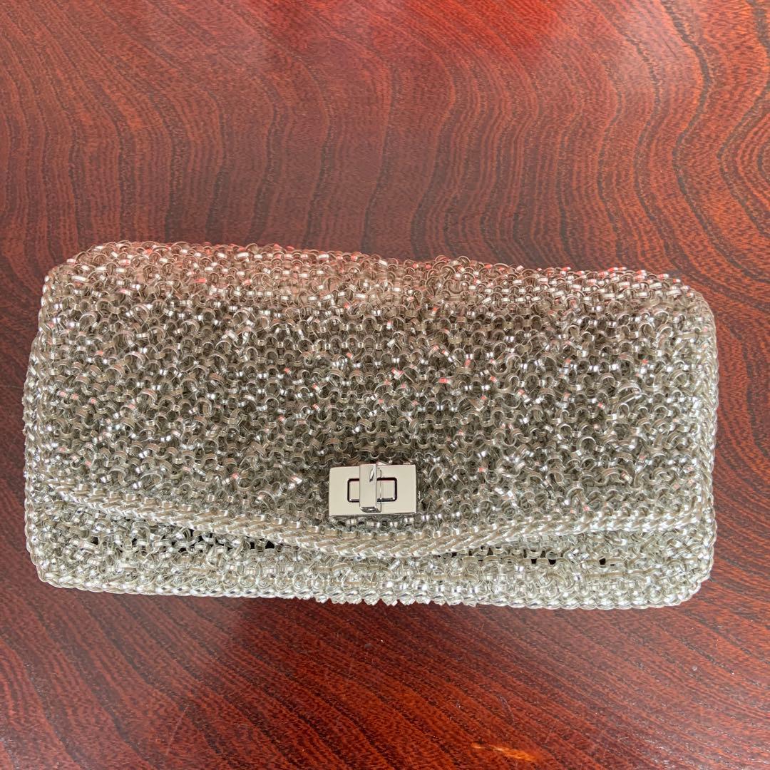 ANITABERLINA シルバービーズパーティーバッグ