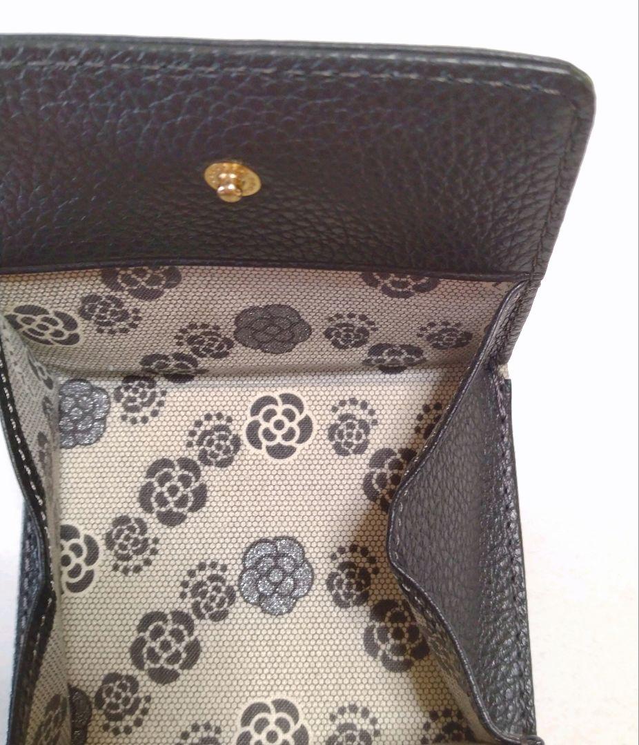 クレイサス✴️アンブラン カメリア 本革 折り財布〈黒〉【新品】箱なし