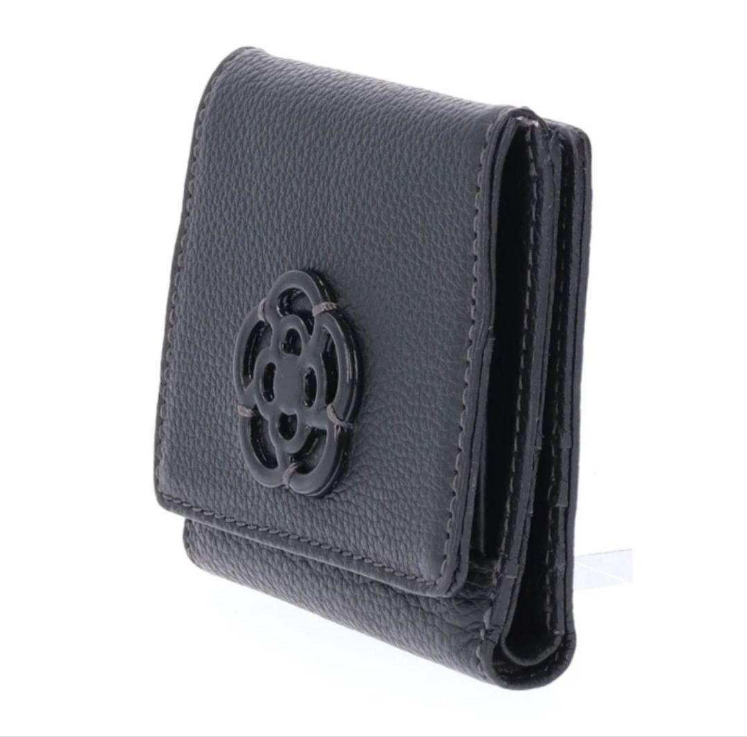 クレイサス✴️アンブラン カメリア 本革 折り財布〈黒〉【新品】箱なし