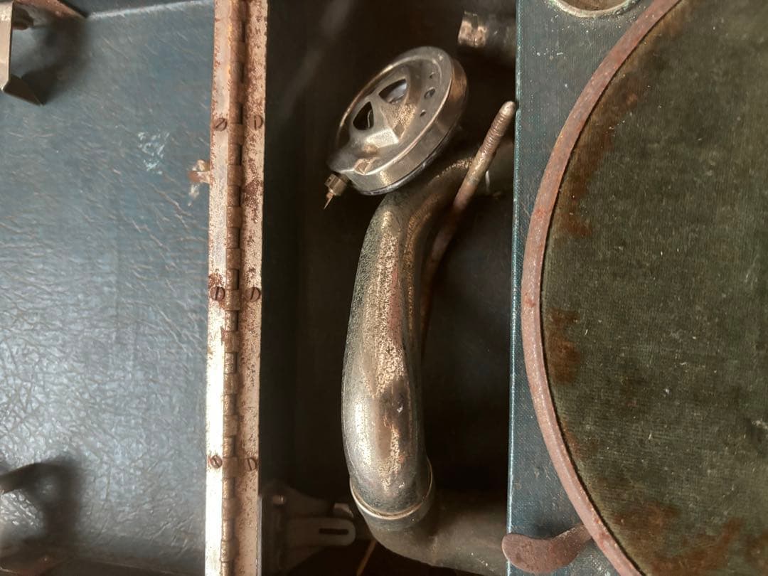 ビンテージ！昭和初期　ドイツ製　ポータブル　蓄音機　おまけあり