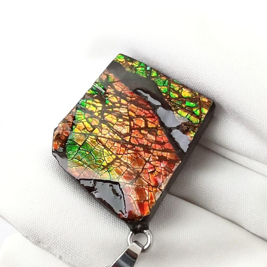 ネックレス｜超強力パワー！標本としても◎｜化石宝石　ドラゴンスキン・アンモライト