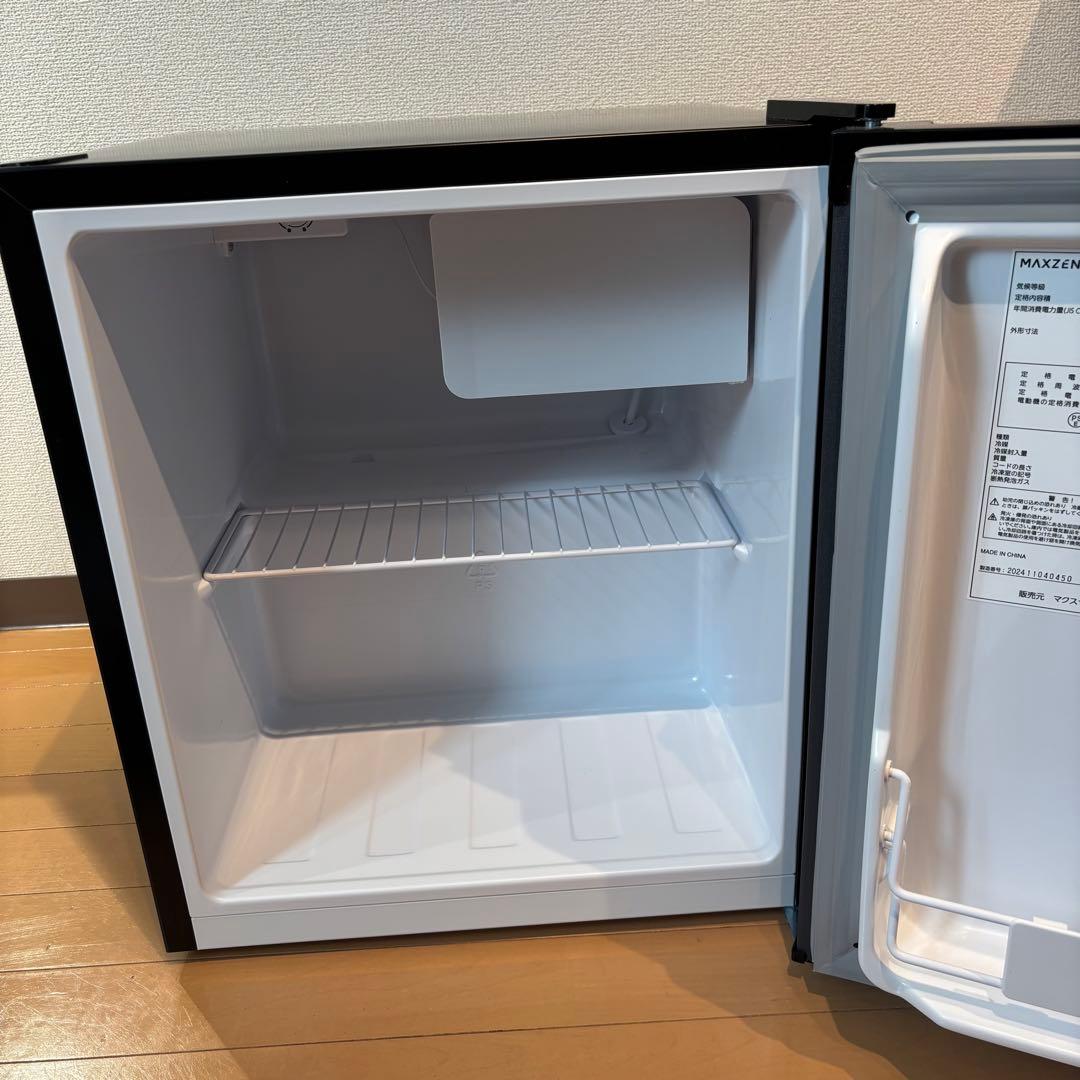 maxzen マクスゼン 2024年製 1ドア 冷蔵庫 JF047HM01GR