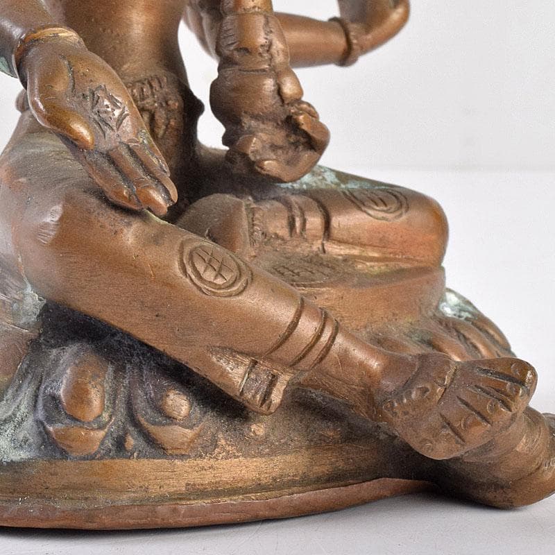 仏教美術　古銅　ヴィシュヌ神像　チベット仏　仏像　置物　V　R9035