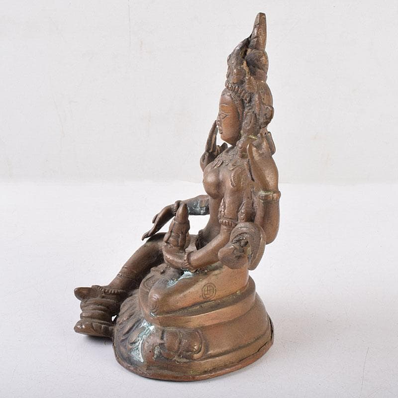 仏教美術　古銅　ヴィシュヌ神像　チベット仏　仏像　置物　V　R9035