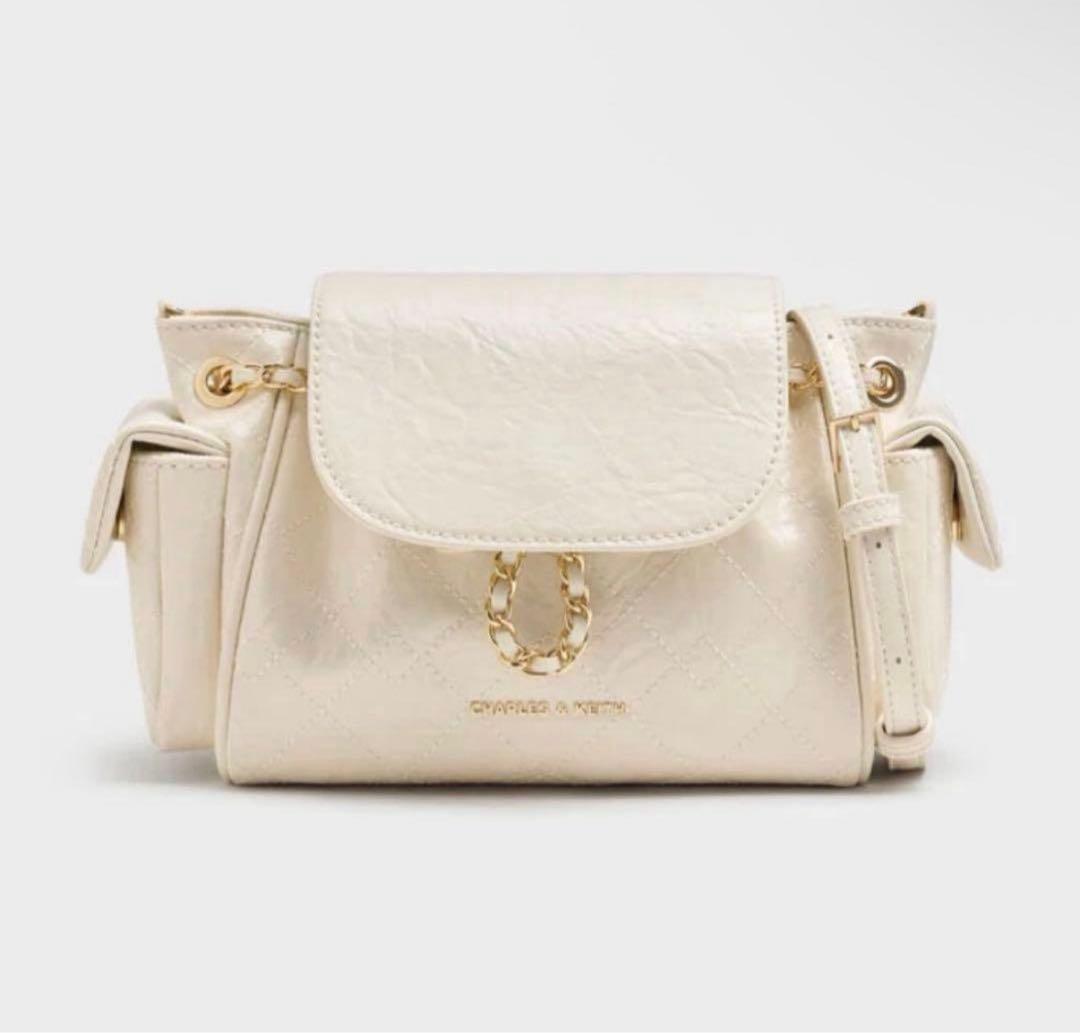 CHARLES&KEITH Duoドゥオ ツーウェイフロントフラップバックパック