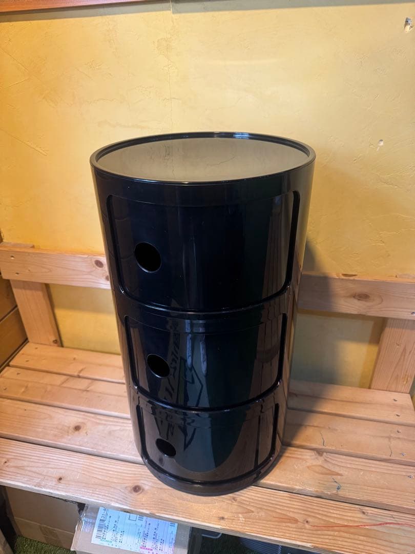 【正規品】Kartell ブラック　カルテル コンポニビリ 3段