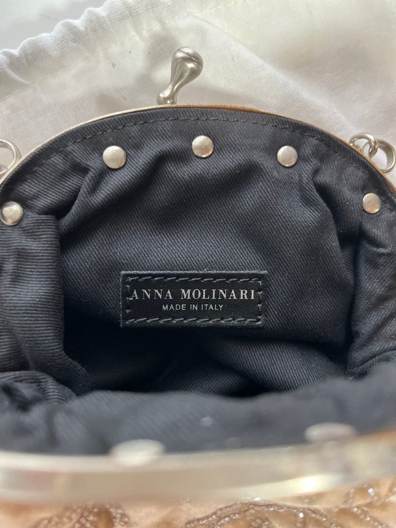 即配送 ANNA MOLINARI 未使用 パーティーバッグ 定価15万