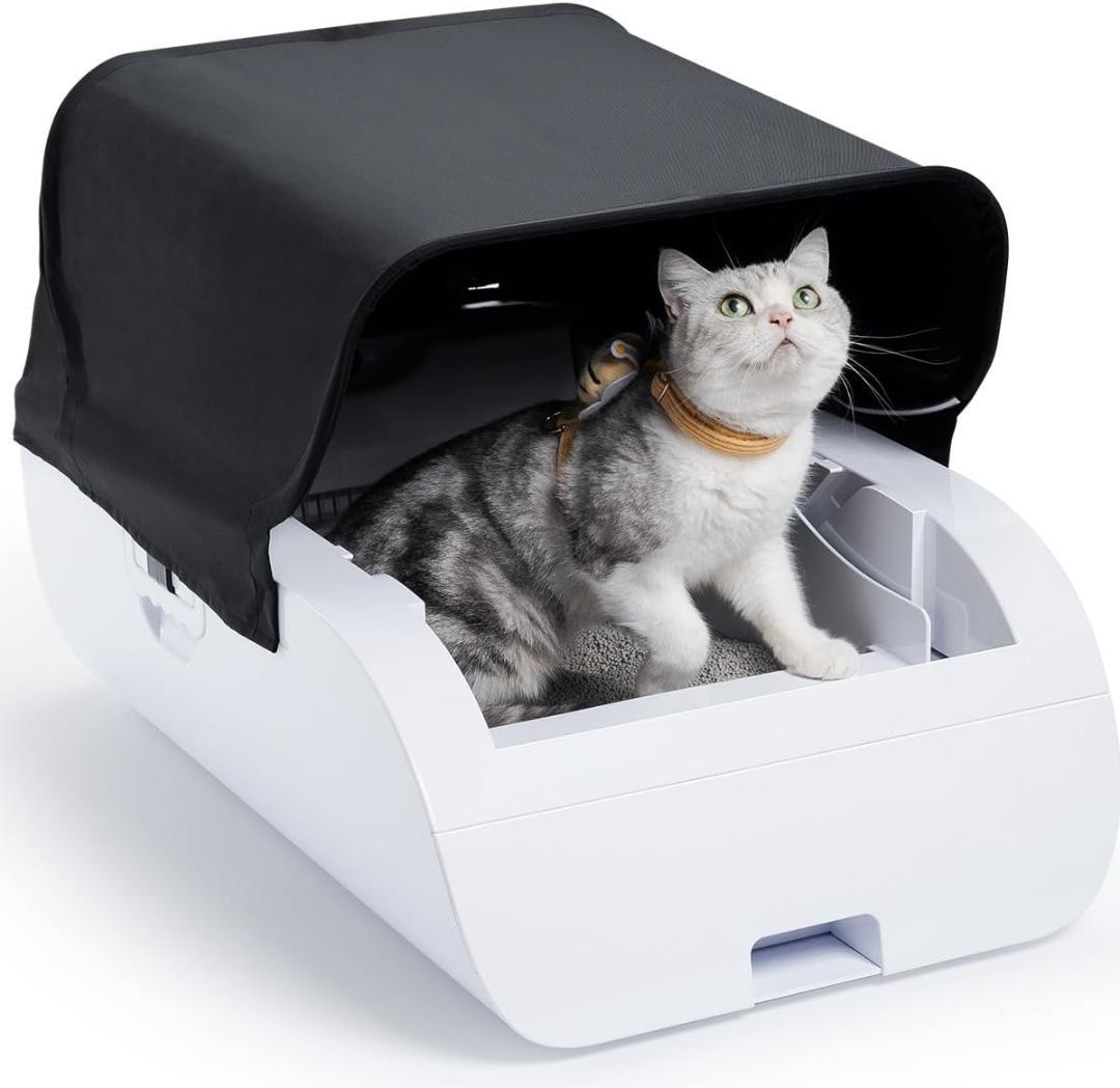 彡新品彡Gulcircle 猫 自動トイレ 多頭 超大型 内蔵バッテリ ホワイト