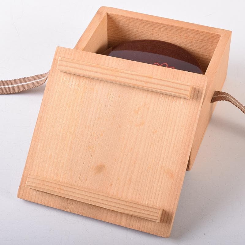 茶道具　岡本漆専堂造　留塗　菊ノ画　丸香合　八幡宗豊花押　共箱　C　R7965