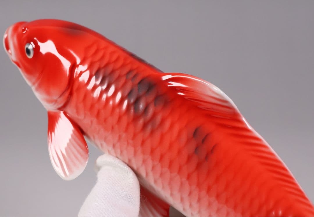 【CM350】日本陶器会社 錦鯉 置物 ボーンチャイナ オールドノリタケ