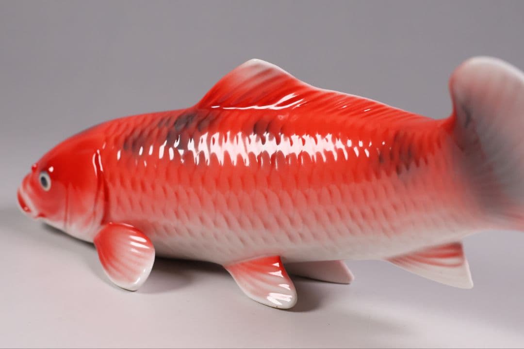 【CM350】日本陶器会社 錦鯉 置物 ボーンチャイナ オールドノリタケ