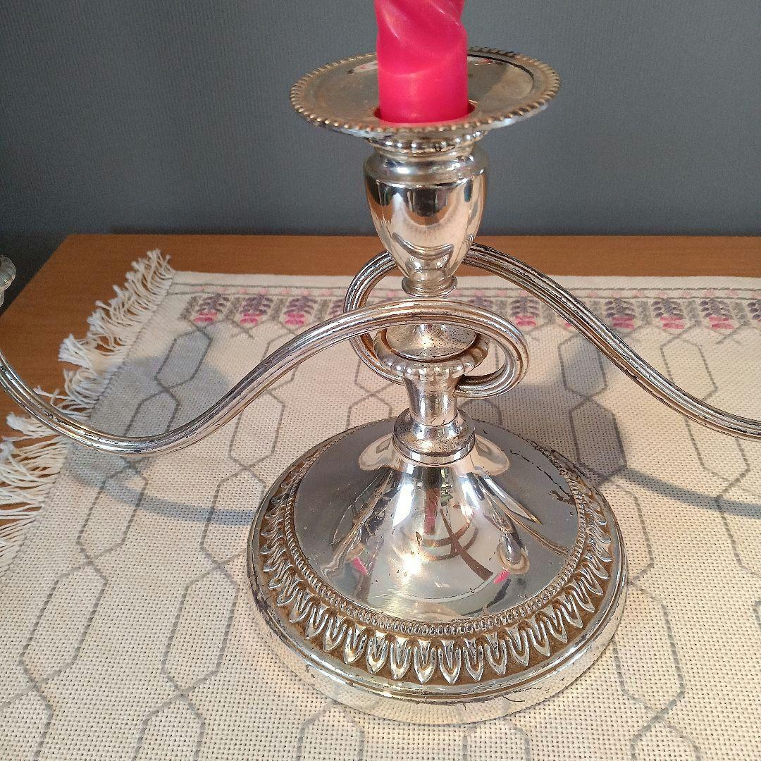 イギリスアンティーク　燭台　キャンドルスタンド　VINERS社