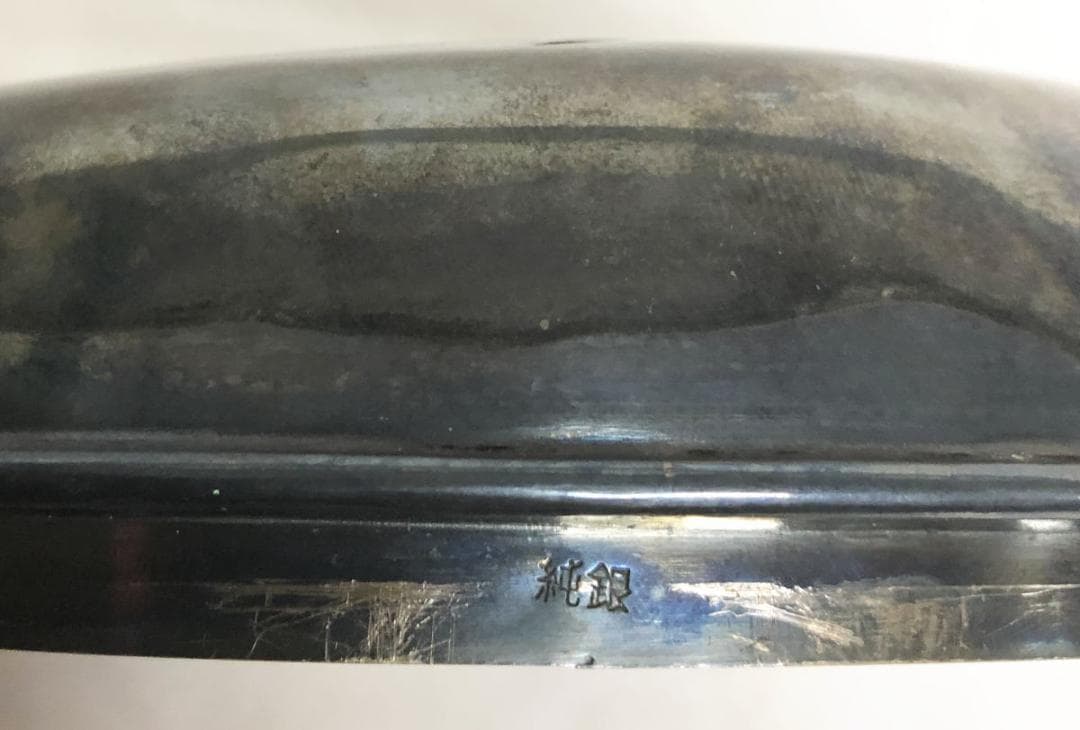 古青磁大香炉 純銀火屋付約174g 修復あり 茶道 香道 陶器 WWTT195