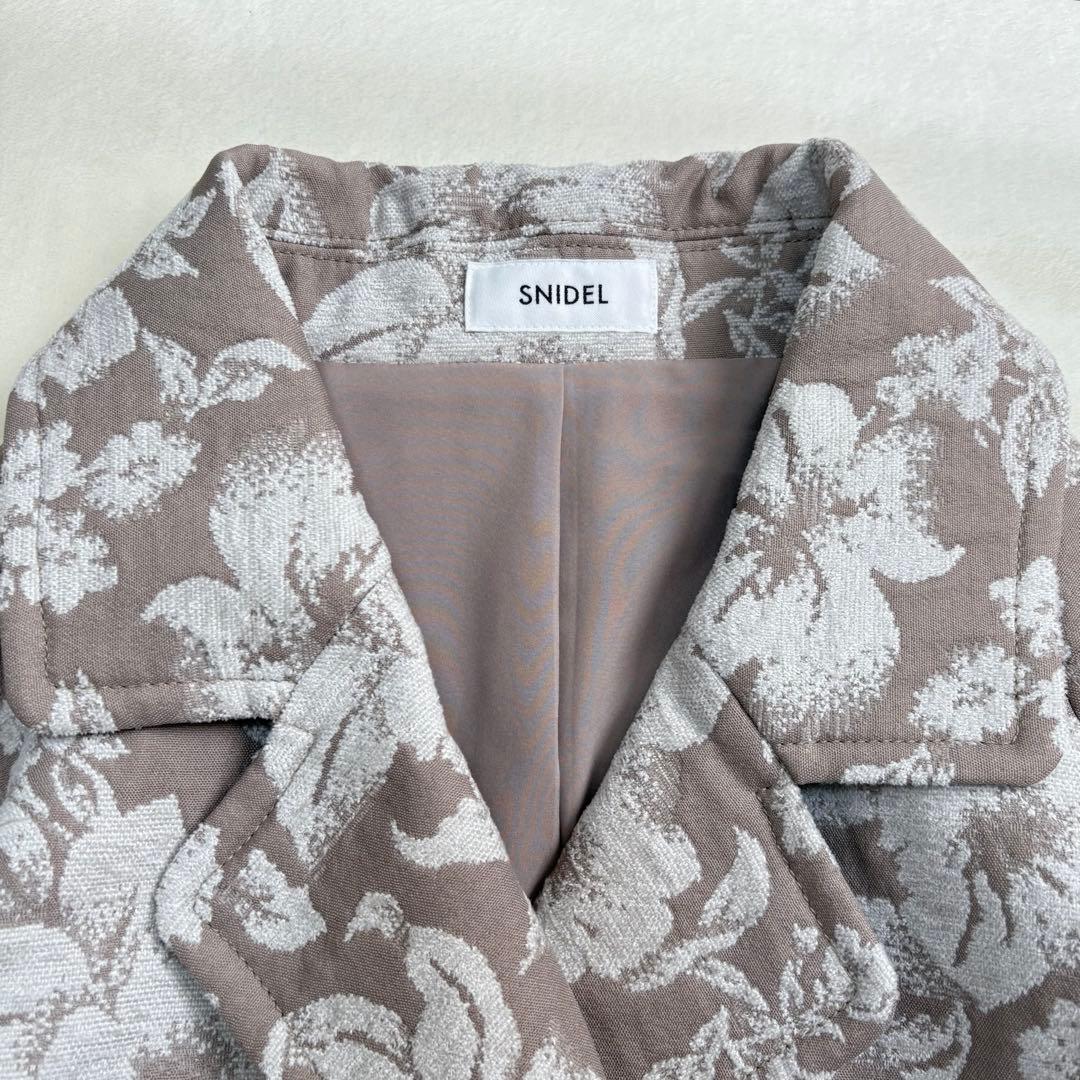 美品 snidelスナイデル ジャガード ミドルコート チェスターコート