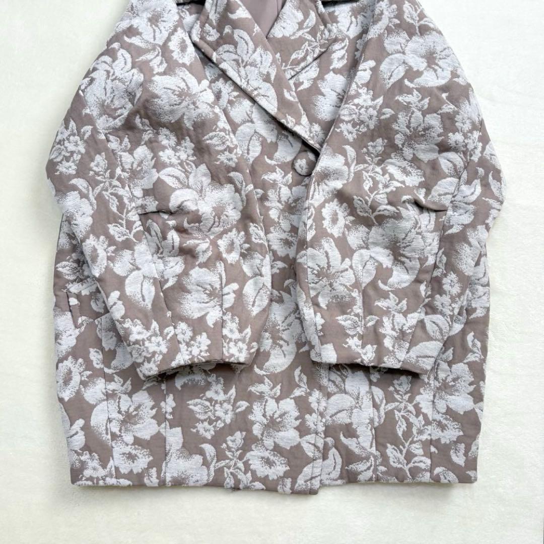 美品 snidelスナイデル ジャガード ミドルコート チェスターコート