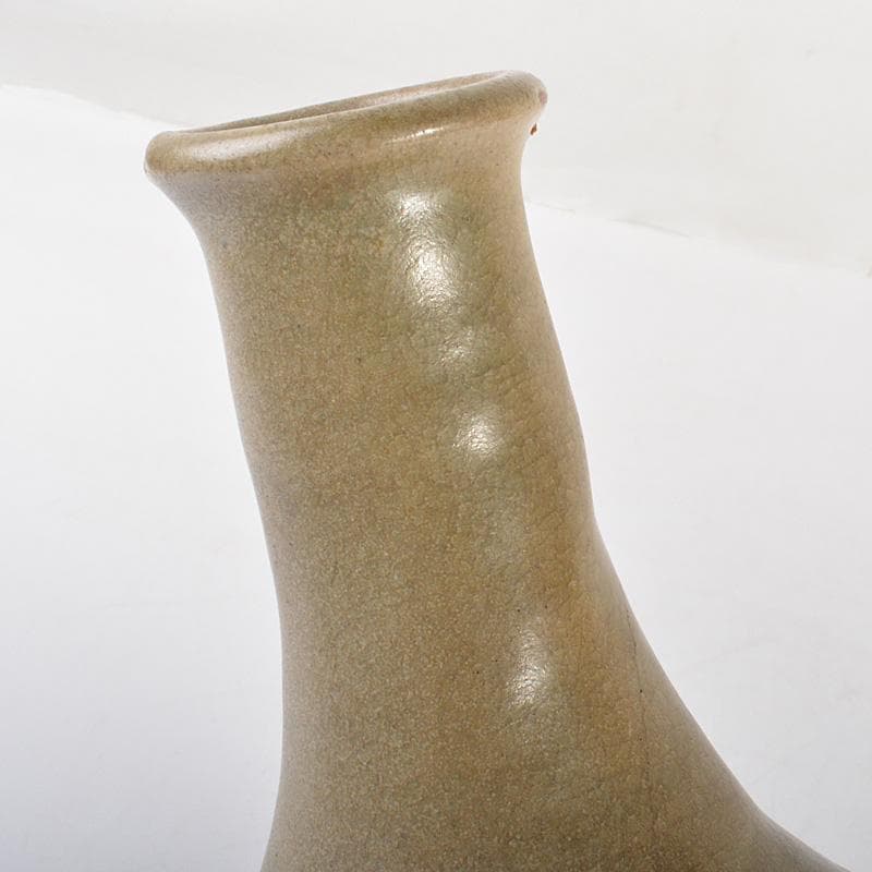 朝鮮　高麗青磁　花卉文　長頸瓶　C　6104C