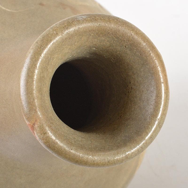 朝鮮　高麗青磁　花卉文　長頸瓶　C　6104C