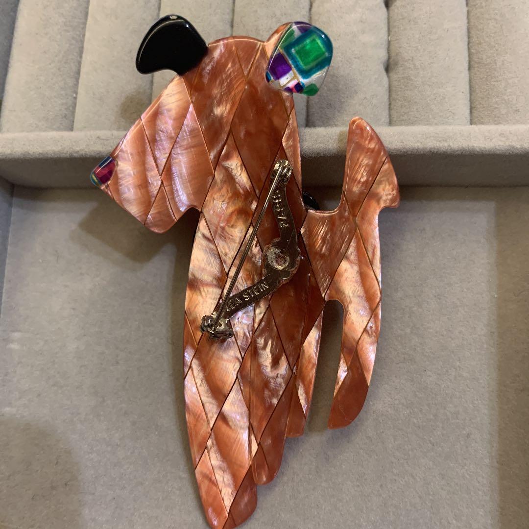 リアスタン　アンティーク　ブローチ　犬　リック