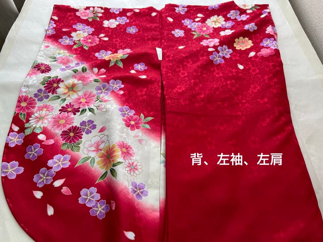 未使用品 ポリ仕立上り二尺袖 卒業式 成人式に ①