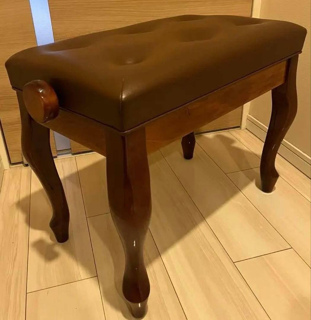ピアノベンチ　椅子　ウォルナット　猫脚