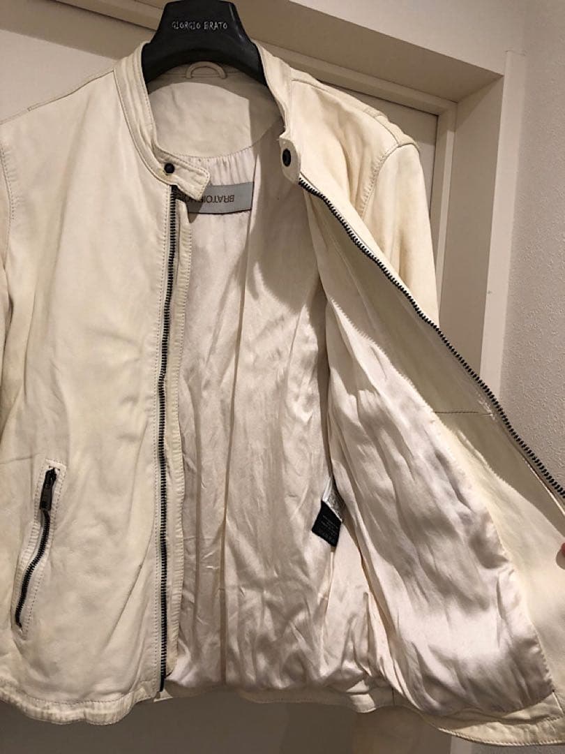 GIORGIO BRATOジョルジオブラット21FWラムレザーシングルライダース