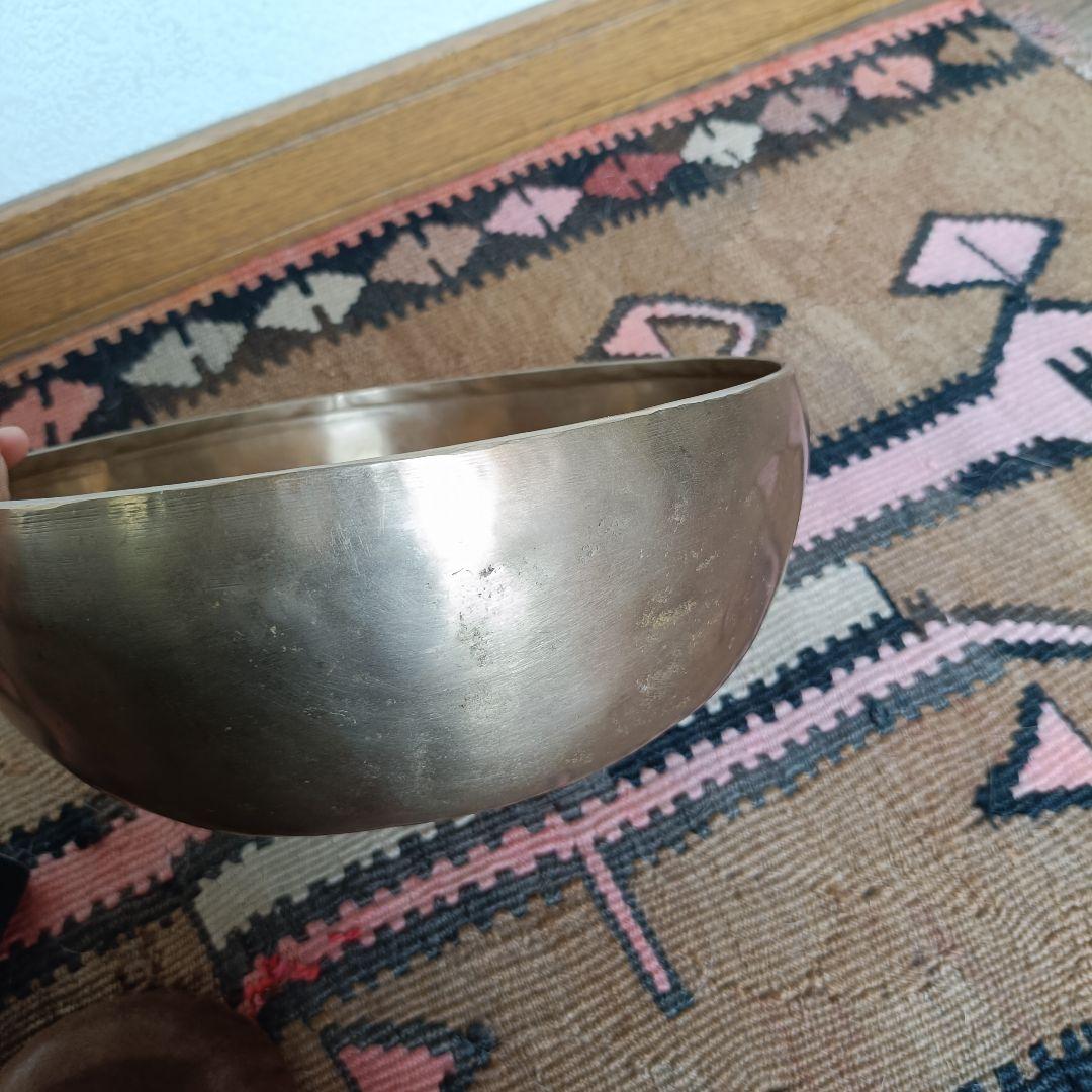 大きめ 24cm 本物 シンギングボウル 3点セット ヒーリング