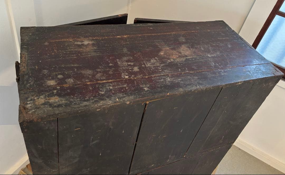 時代箪笥 扉付き4段 アンティーク和箪笥 古道具 古家具 明治