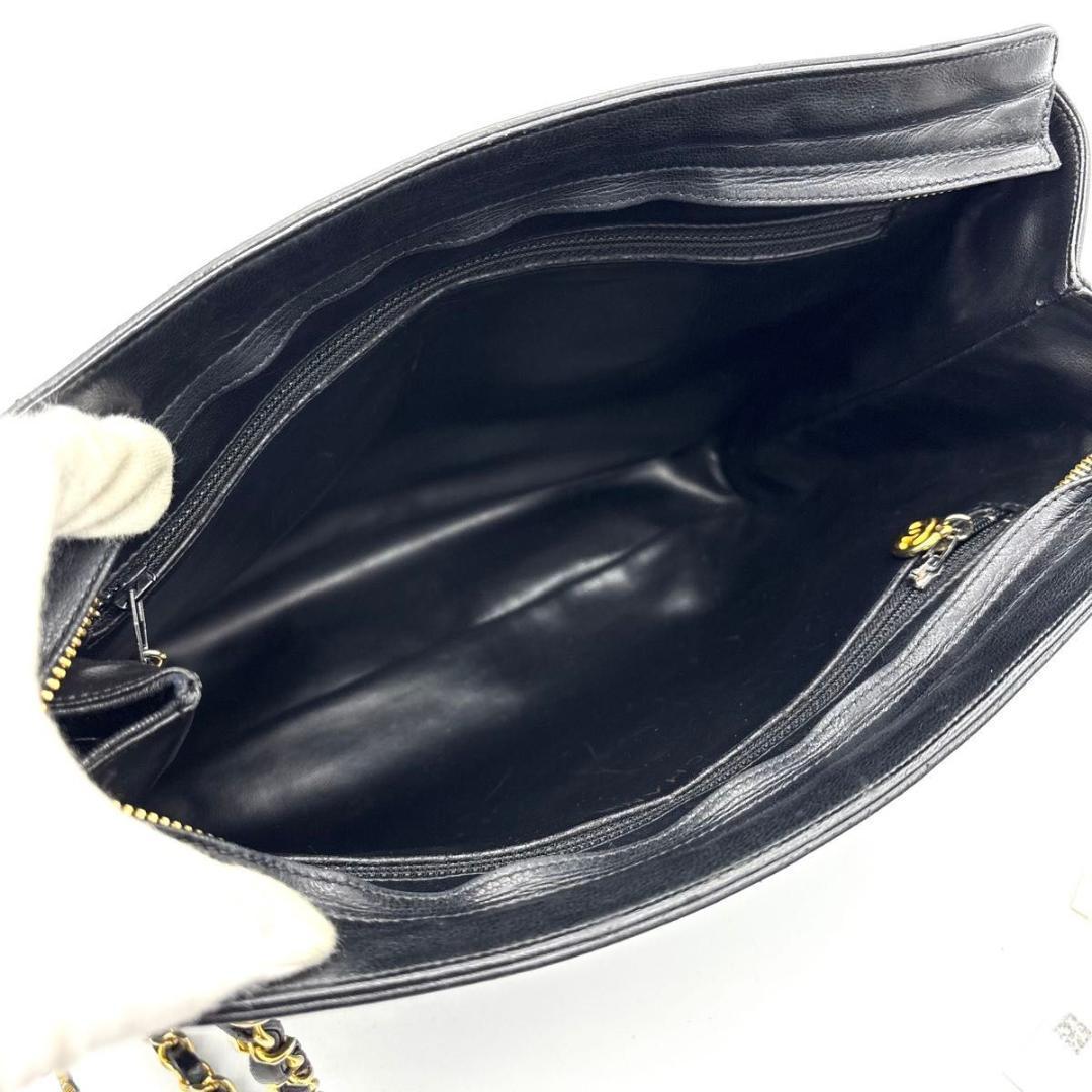 CHANEL シャネル マトラッセ チェーントート ラムスキン ココマーク 黒