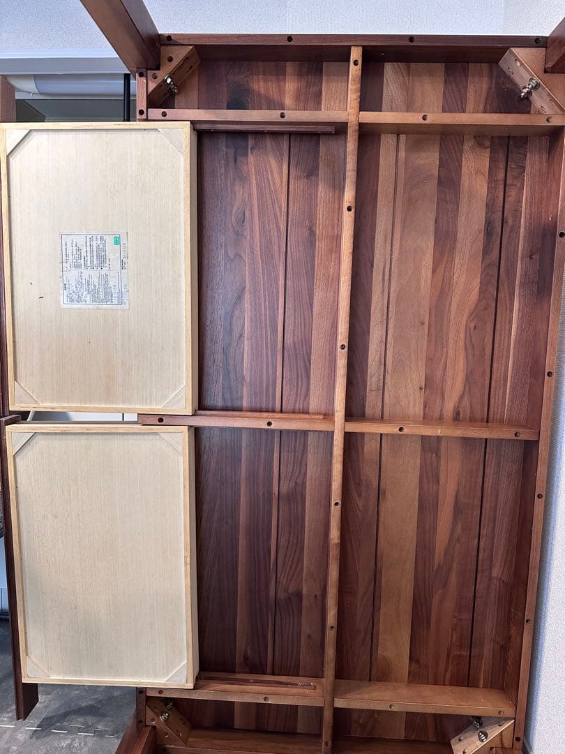 【無印良品】ダイニングテーブル 引出付 140×80cm　ウォールナット材