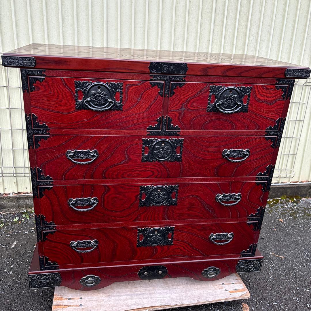 工芸家具　国産　飛鳥工芸　車箪笥