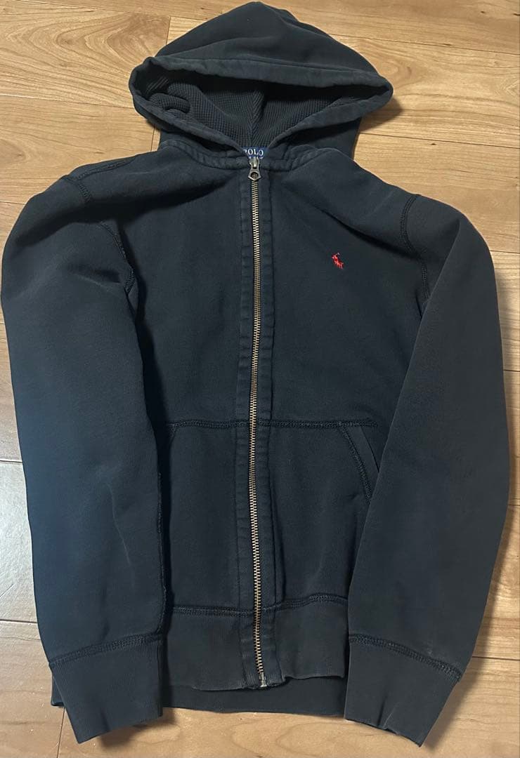 ラルフローレン ジップパーカー ブラック Mサイズ