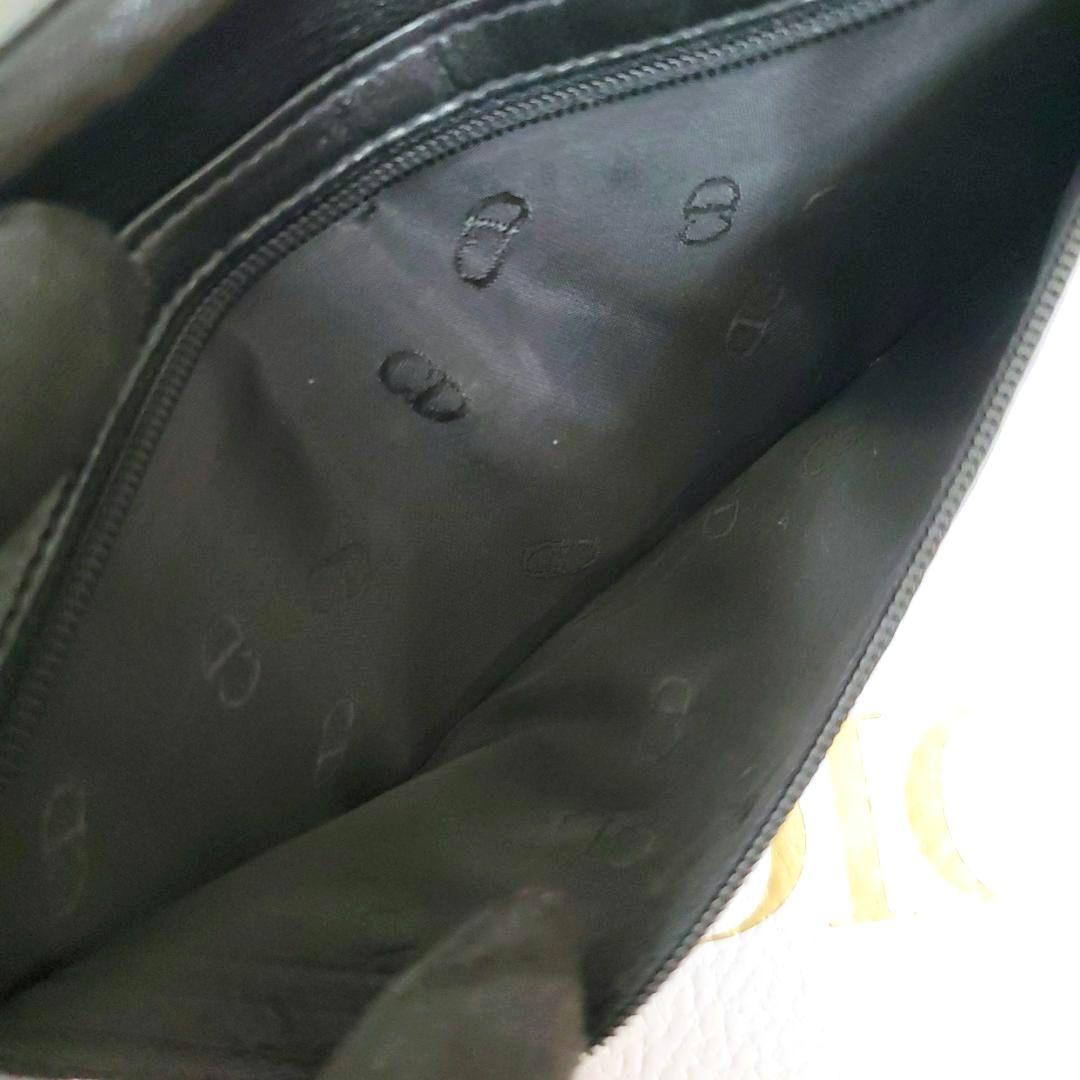 美品 激レアモデル ディオール 長財布 ゴールドロゴ 三つ折 ケース 黒