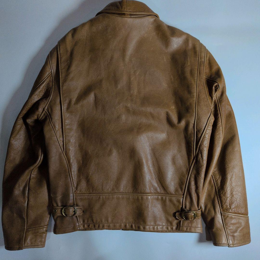 【廃盤】USA製 Schott AT101 レザージャケット ブラウン 38