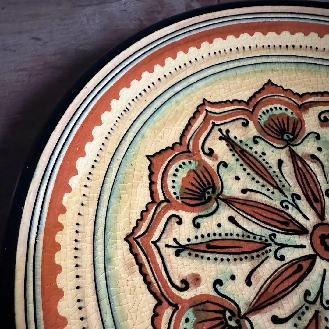 希少　ソビエト陶器　アラベスク模様　大皿　ロシア　焼き物　工芸品　陶磁器　C