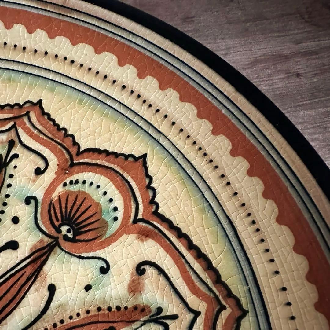 希少　ソビエト陶器　アラベスク模様　大皿　ロシア　焼き物　工芸品　陶磁器　C
