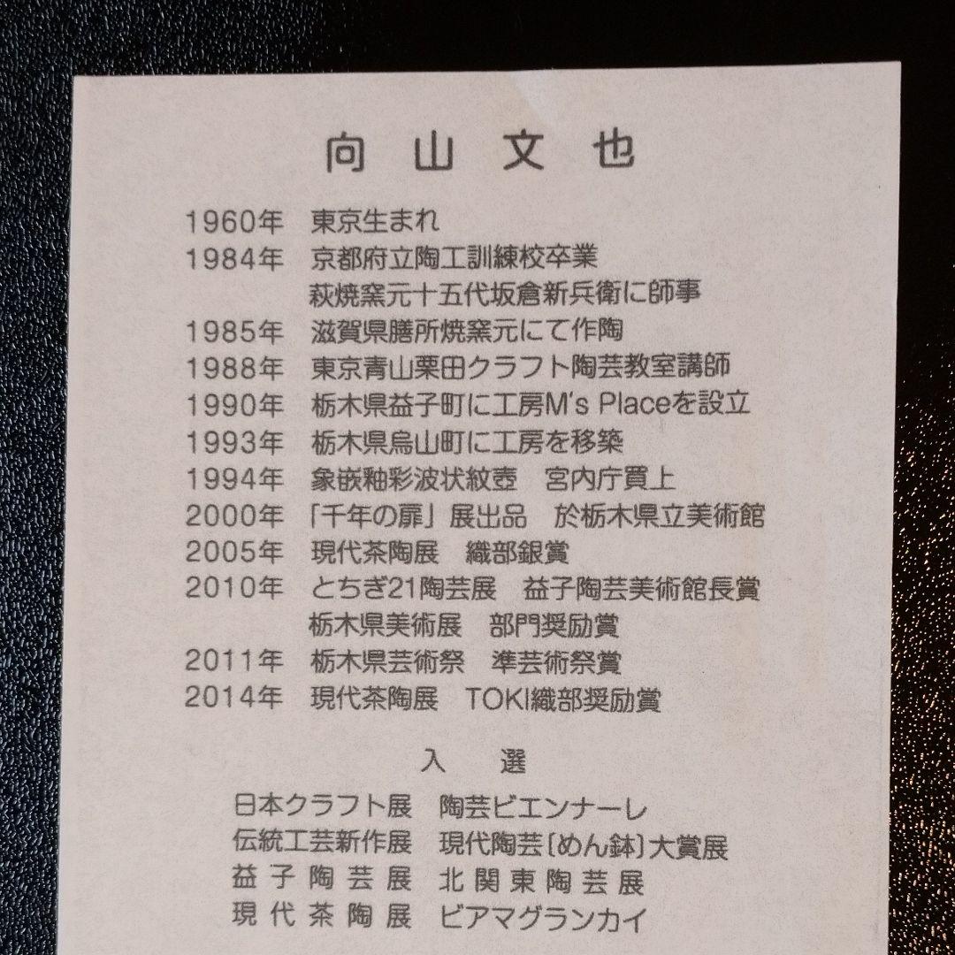 益子 『向山 文也』の象篏の茶碗