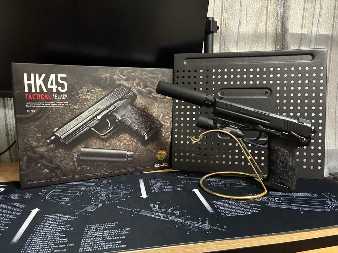 極美品 東京マルイ HK45タクティカル＋SureFire Replica