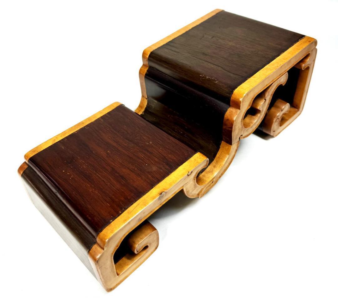 紫檀黄楊木花台 華道 茶道 唐木 香炉台 飾台 唐物 盆栽台 時代WWWT075