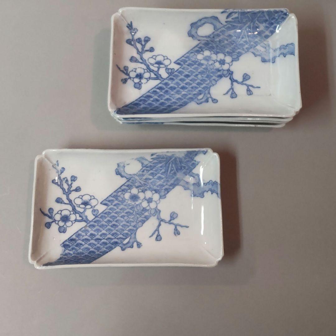 (75*Z342*2)陶芸 古伊万里小皿 食器 角皿 有田焼 骨董